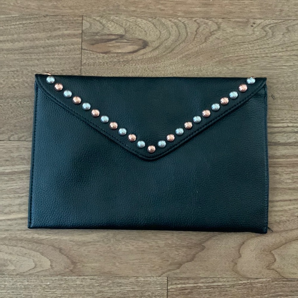 Black beaded clutch